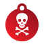 Punk Pirate Skull Pet Tags