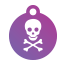 Punk Pirate Skull Pet Tags