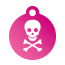 Punk Pirate Skull Pet Tags