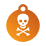 Punk Pirate Skull Pet Tags