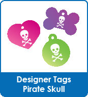 Designer Tags Punk Print Pirate Skull Tags