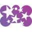 Punk Star Burst Pet Tags