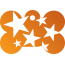Punk Star Burst Pet Tags