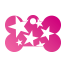 Punk Star Burst Pet Tags