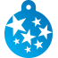 Punk Star Burst Pet Tags