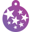 Punk Star Burst Pet Tags