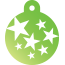 Punk Star Burst Pet Tags
