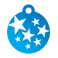 Punk Star Burst Pet Tags