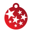 Punk Star Burst Pet Tags