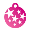 Punk Star Burst Pet Tags