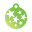 Punk Star Burst Pet Tags