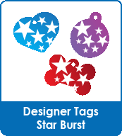 Designer Tags Punk Print Star Burst Tags