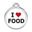 Reddingo I Love Food Pet Tag.