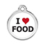 Reddingo I Love Food Pet Tag.