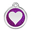 RedDingo Glitter Heart Pet Tags.