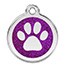 RedDingo Glitter Paw Print Pet Tags.
