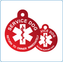 Service Dog Pet Tags Universal Medical Symbol