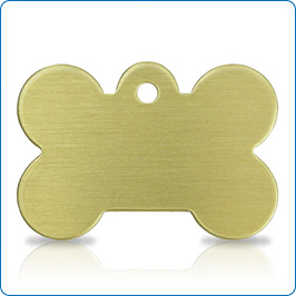 Taggit Brass bone pet tag.