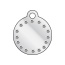 Taggit Glamour small silver circle shaped pet tags.