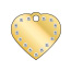 Taggit Glamour small gold heart shaped pet tags.