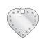 Taggit Glamour small silver heart shaped pet tags.