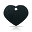Taggit Hi-Line large black heart pet tags.