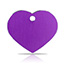 Taggit Hi-Line large purple heart pet tags.