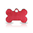 Taggit Hi-Line small red bone pet tags.