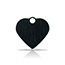Taggit Hi-Line small black heart pet tags.