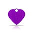 Taggit Hi-Line small purple heart pet tags.