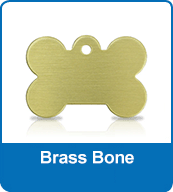 TaggIT Brass bone pet tag.